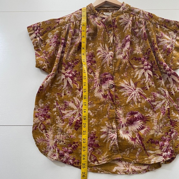 Pilcro by Anthropologie Floral Button Up Top Blouse Size Small Medium (S/M) - Picture 11 of 14